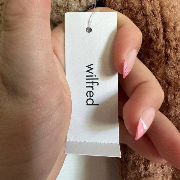 NWT Aritzia Wilfred Free Colorblock Brown Meridian Sweater Size XXS - Picture 10 of 12